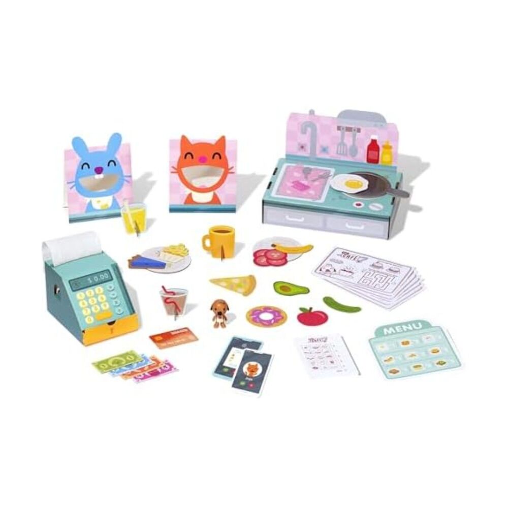 Sago Mini Pet Café Activity Box with Pretend Play Kitchen Toys, a Collectible To